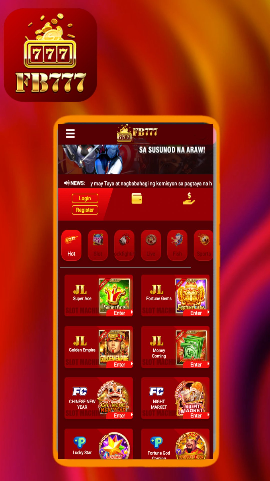 FB777 app official v4.7.7 Android APK 43.3 MB installer and iOS mobile setup